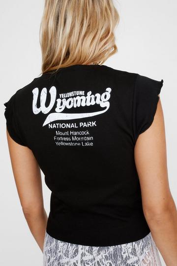 Wyoming Graphic Baby Fit T-Shirt true black